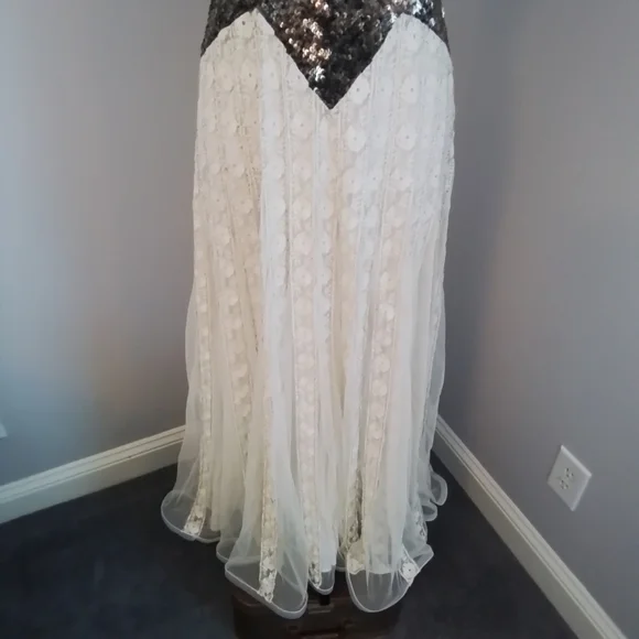 Rare Free People Kristin's Limited Edition Glamour Dress Sequin Lace - 10